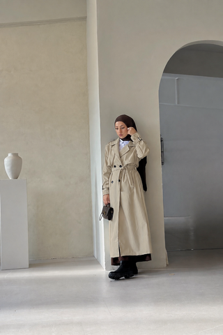 AATOI Leder Trenchcoat