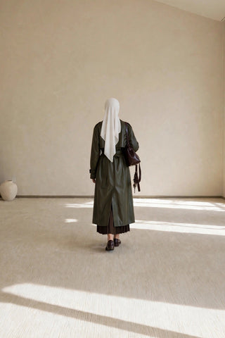 AATOI Leder Trenchcoat