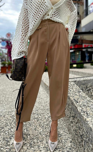 BUNDFALTENHOSE  Beige